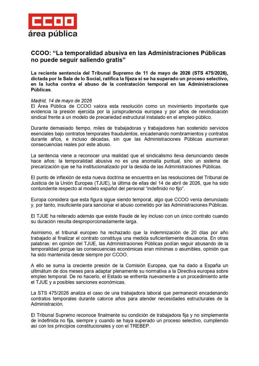 PAFP - Plataforma Afectados Función Pública Madrid tweet media
