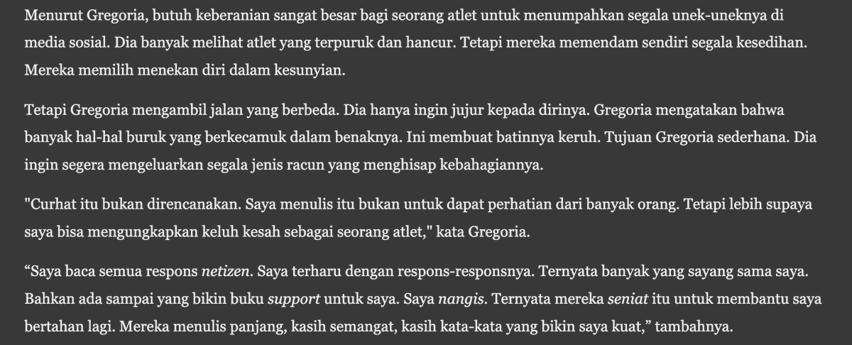 ainurohman's tweet photo. Tiga tahun lalu, saya menulis cukup panjang soal Gregoria. Seorang pemain yg sangat mencintai bulu tangkis, tapi dlm perjalanannya mendapatkan begitu banyak luka dan kesedihan karena bulu tangkis. 

https://t.co/EGXtAcLt9F https://t.co/QaxDHrQhKC