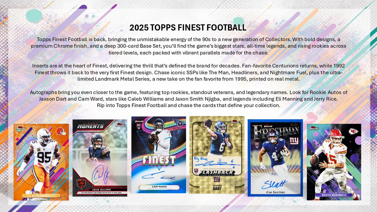 ?『NFL 2025 TOPPS FINEST FOOTBALL』 【HOBBY】 【BREAKER DELIGHT 