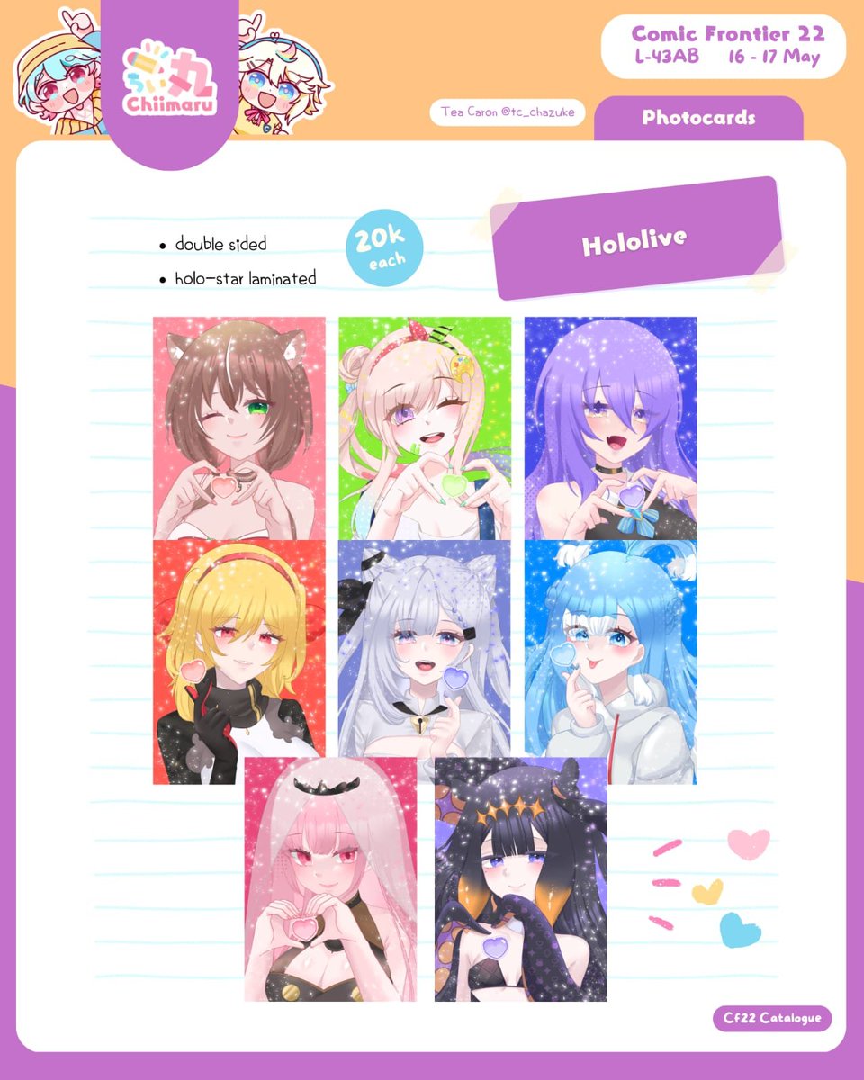 tc_chazuke's tweet photo. [🔁💗 appriciated]
Tea Caron's 
#cf22 OTS Catalogue ✨

📍 Booth L-43ab
⏰️ Day 1 &amp; Day 2
💸 QRIS &amp; Cash

💌 Fandom list : Uma musume | Dispatch | Hololive | Vocaloid | Overwatch | ZZZ

Live commission info below 👇

(1/2)
#comifuro22 #comifuro22catalogue https://t.co/yIKbrgsEbe