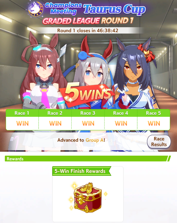 Litchkin's tweet photo. 5 Win run, my Umas are putting in the work 👀 https://t.co/ebl4Dsdn3x