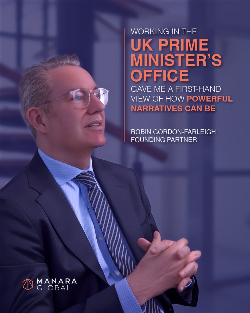 ManaraGlobal's tweet photo. Robin Gordon-Farleigh, Founding Partner of Manara Global, reflects on how his experience working in the UK Prime Minister’s Office continues to shape his perspective on narrative, alignment, and organisational momentum. https://t.co/7f6kEMqPQF