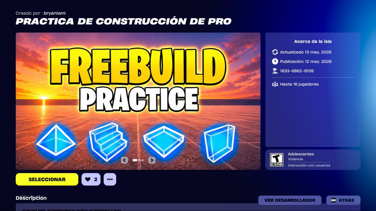 bryxzfv's tweet photo. Mi gente nuevos mapas publicados por si gustan ir a probarlos, igual me apoyan mucho dandole like al mapa para aparecer en recomendados🫡🐐 https://t.co/EdXuqgg6SY