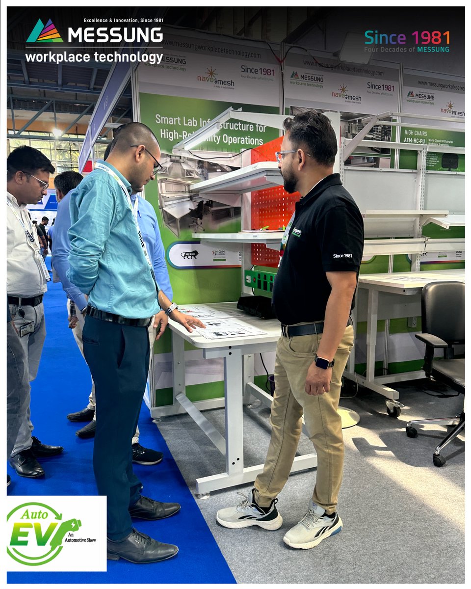 MessungT's tweet photo. Day 2 at Auto EV Show 2026 is in full swing! ⚡
Discover advanced EV testing and workspace solutions by Messung Workplace Technology designed for accuracy and efficiency.

📍 Booth A2 | Hall A
#MessungWorkplaceTechnology #AutoEVShow2026 #EVTesting #SmartWorkspaces https://t.co/2vdC75mjDz