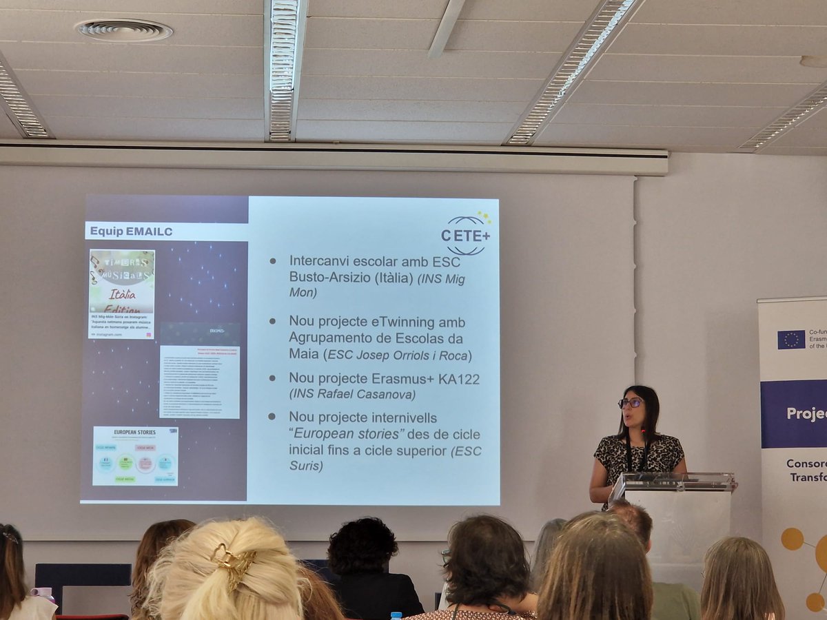 EscolaJOR's tweet photo. IV Jornada d'internacionalització #Erasmus+ del #CETE+! Reflexió sobre ciutadania global i diversitat.
L'INS Domènec Perramon va presentar l'equip EMAILC, fent un resum de la feina de l'any on es va incloure el projecte de la nostra escola  🇪🇺 https://t.co/KtIA8wdQQ1