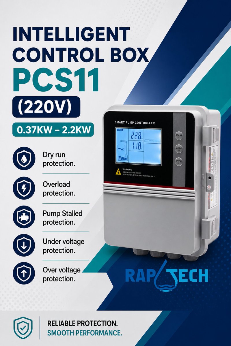 Raptech_Pumps's tweet photo. Power your pumps with confidence 💧⚡
Reliable protection. Smooth performance.
#RAPTECH #PumpControl #ReliableProtection https://t.co/UGN9AePN2K