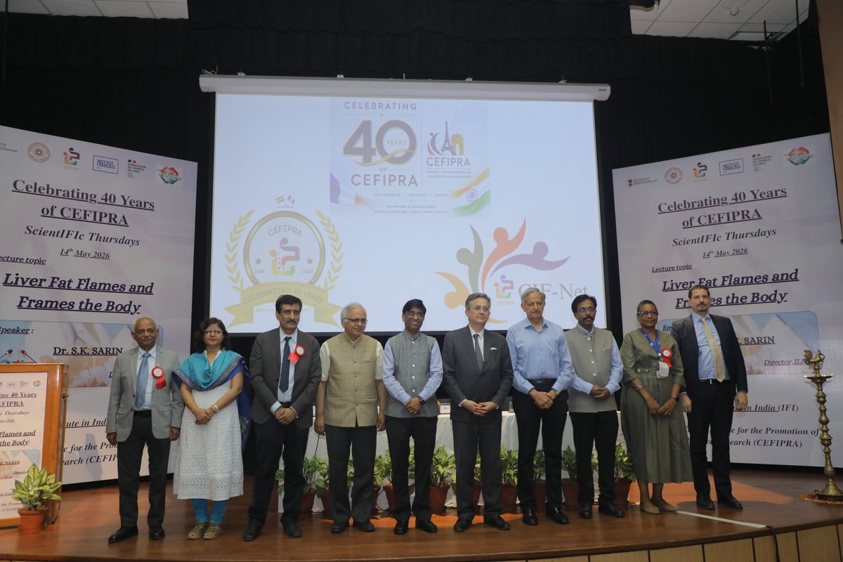 IFCPAR's tweet photo. Thank you to all the distinguished guests, scientists, researchers, innovators, partners, and participants who joined us in celebrating 40 years of CEFIPRA and the enduring strength of the Indo-French scientific partnership at INSA, New Delhi.
#CEFIPRA@40 #IndoFrenchPartnership https://t.co/uGk8sFcZUQ