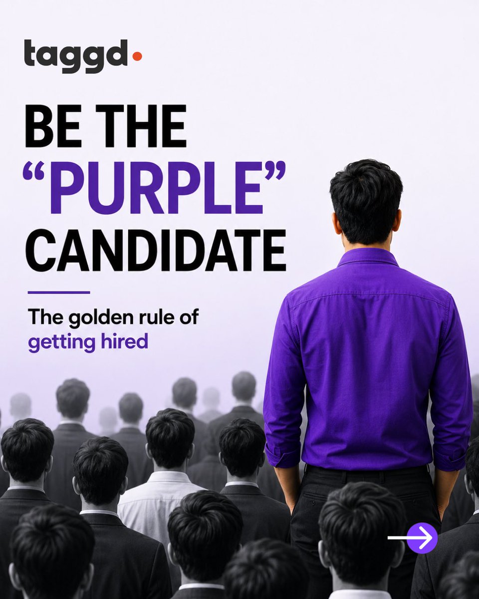 _taggd's tweet photo. Recruiters spend 7 seconds on your resume.
In that time they're not looking for the best candidate.
 
They're looking for a reason to stop scrolling.
Most resumes don't give them one.
 
Are you the purple candidate in the pile?
 
#JobSearch #CareerAdvice #GetHired #Candidates https://t.co/dQL430LRNu