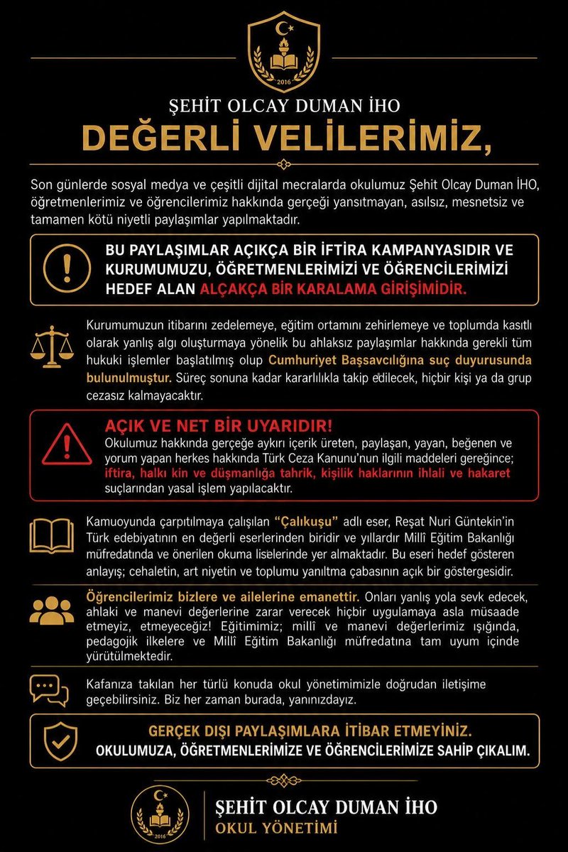 NumanKseer's tweet photo. @mustafarmagan Okulun  web sitesinde konuyla ilgili açıklaması var. https://t.co/B9z7q2tjmj
