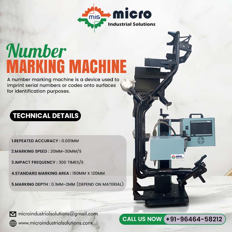 MicroIndus890's tweet photo. Advanced #NumberMarkingMachine is designed for precise, permanent, and high-speed industrial marking applications with durable performance, easy operation, and reliable engraving accuracy.
.
https://t.co/WiUIoQp9Ek https://t.co/fRSKQQvZlG