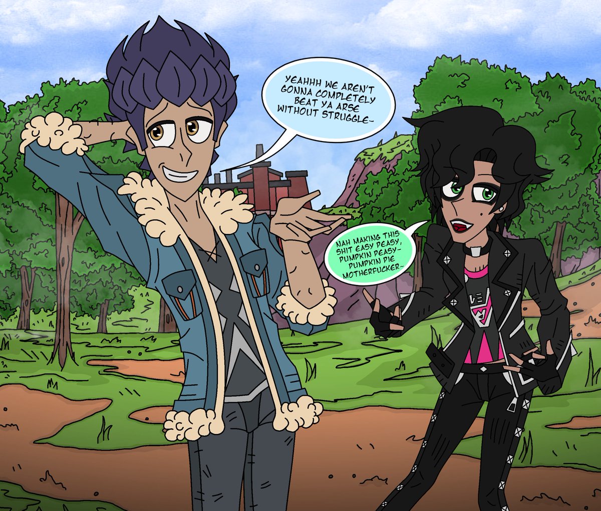 FakeRenee82's tweet photo. Hop &amp; Morgan Approaching For Battle - Pokemon Sword AU
#pokemon #pokemonswordandshield #fanart #ocart https://t.co/O12YzQQ76z