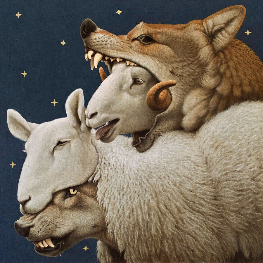 nissnickmich's tweet photo. “Pieles”. Obra del pintor ruso Konstantin Korobov #arte #pintura #piel #pieles #lobo #oveja #curiosidades #FelizViernes #15mayo https://t.co/MMUIWndjEp