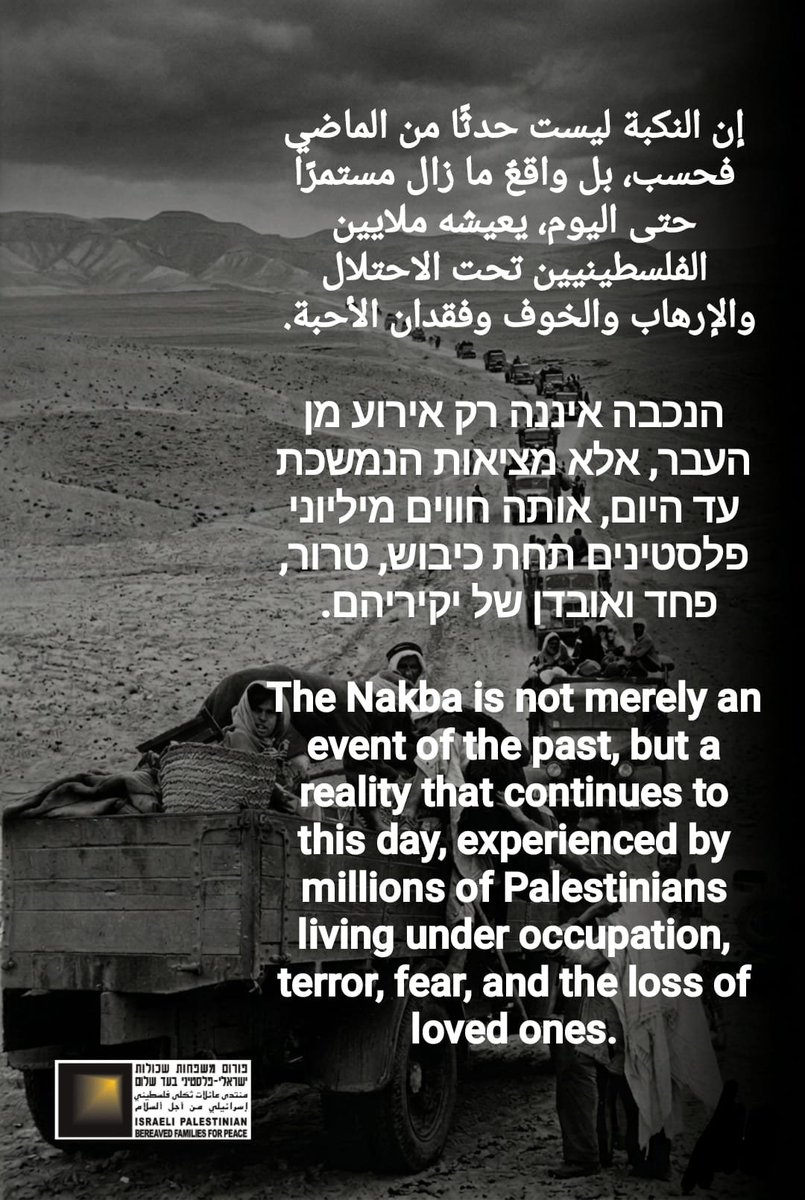 The Israeli-Palestinian Bereaved Families Forum tweet media