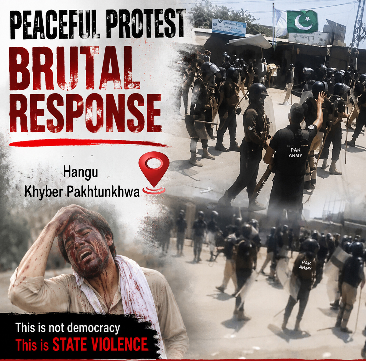 BadaltaSopore's tweet photo. Peaceful voices deserve to be heard, not silenced through fear and violence. Humanity, justice and democratic values must always prevail over brutality. Stand for peace, stand for human rights. ✊ #HumanRights #PeacefulProtest #StandForJustice #StopViolence #VoiceForPeace https://t.co/y8iRSdne4r