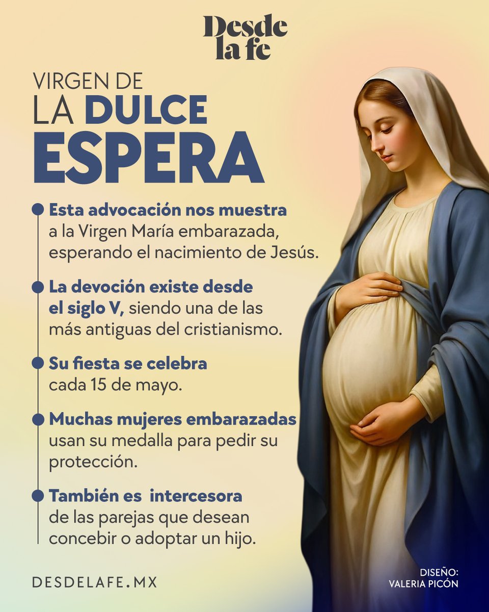 DesdeLaFeMx's tweet photo. La advocación mariana que acompaña a madres embarazadas y parejas que esperan un hijo: La Virgen de la Dulce Espera. 😇🙏

Te contamos más: https://t.co/ddc1FbVH2T

#DulceEspera #Advocación #Embarazo https://t.co/Eer1OW2y6W