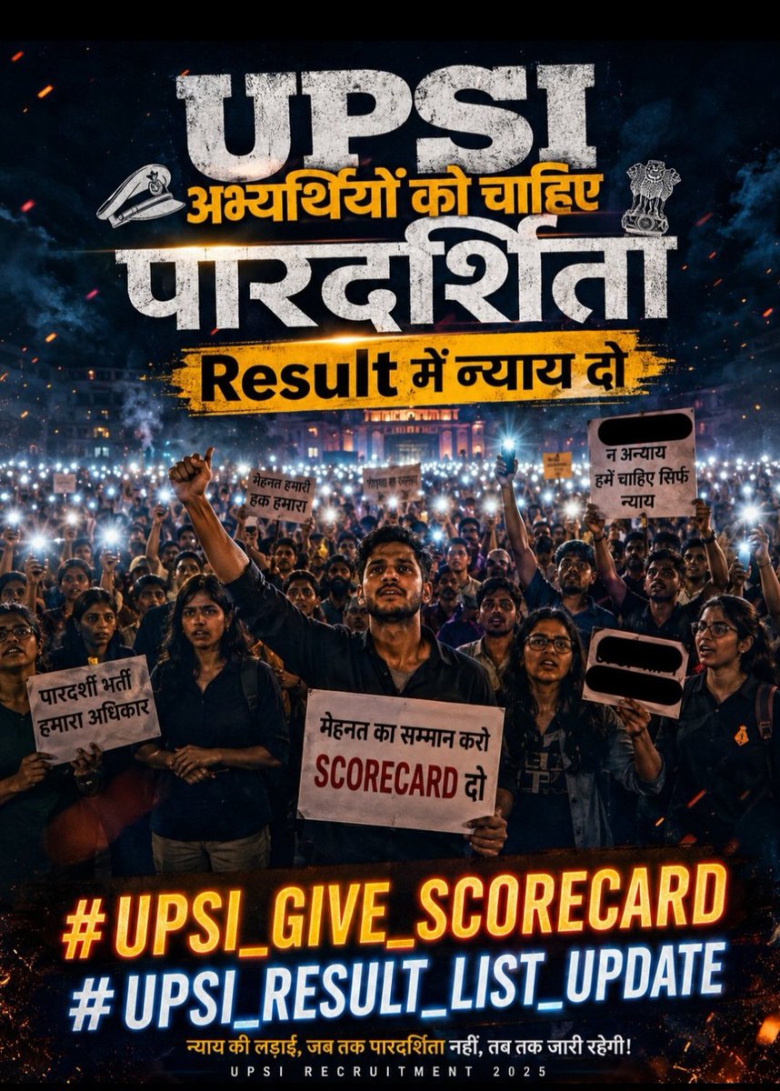 a8899v's tweet photo. साथियों ट्विटर अभियान में बढ़-चढ़कर भाग ले क्योंकि बहरी व्यवस्था को सुनाने के लिए हमें एकजुट होकर अपनी आवाज बुलंद करनी होगी...

#UPSI_GIVE_SCORECARD #UPSI_GIVE_NORMALISATION_DATA
# https://t.co/pxwgywx6et
