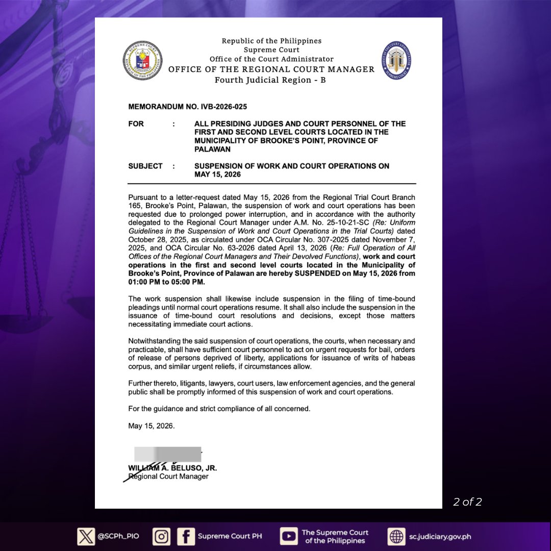 Philippine Supreme Court Public Information Office tweet media