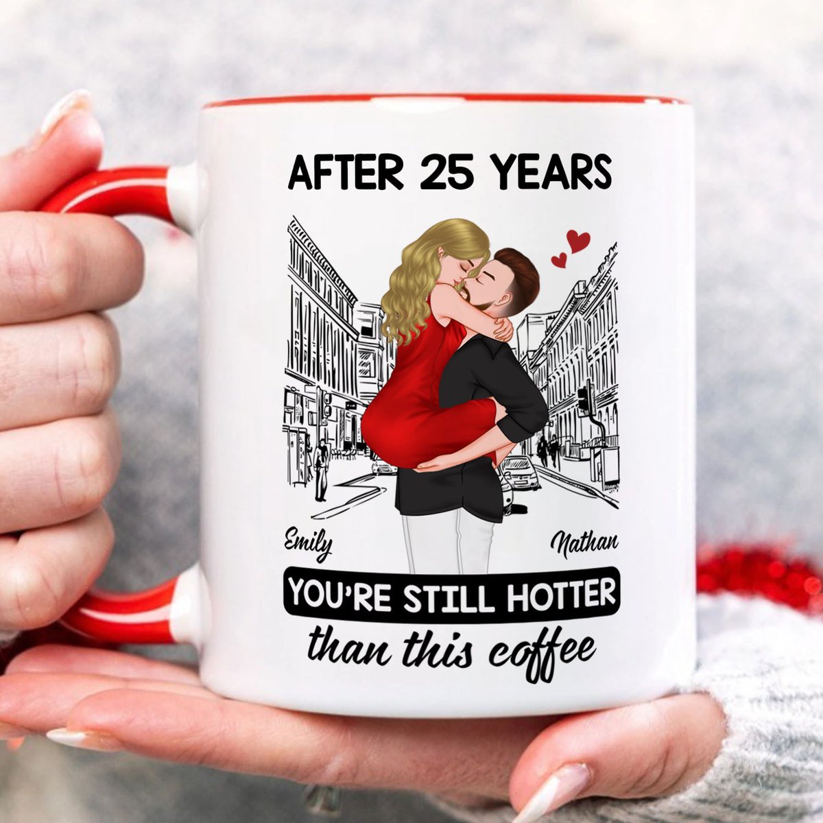 Pawsitee's tweet photo. And that says a lot… because this coffee is really hot. 🔥
Celebrate your favorite human with a funny personalized mug made just for your love story.
Customize today!