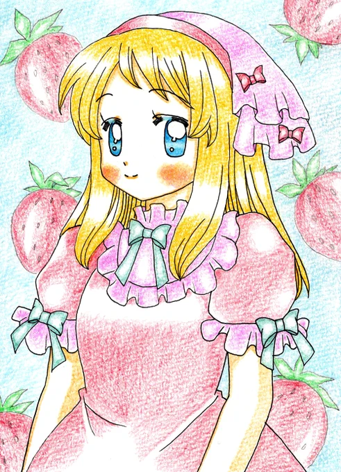 いちごの日 #過去絵 #イラスト