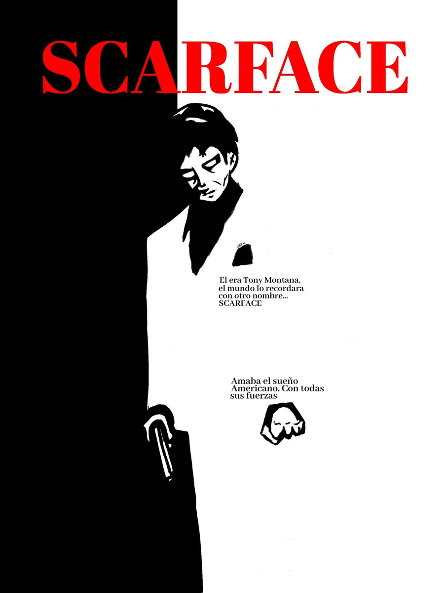 GH05T__MC's tweet photo. Un dibujo que hice nomas por aburrimiento del cara cortada #scarface https://t.co/l1v5tfyBO0
