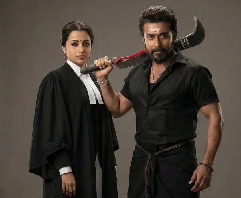 kollycorner's tweet photo. #Karuppu First Half — 👌👌👌
Classic x Emotional scenes followed by banger Interval block
#Indran acting peaked 🔥
#Suriya mass overloaded 🧨
#Trisha acting cute 🥰 https://t.co/1cu9gZYbiN