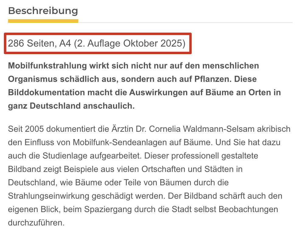 helios_brah's tweet photo. Greets from Germany where they just released a 286 page (!) book documenting tree damage from Celltower/RF radiation

That is A LOT of tree damage, lmao https://t.co/tsNBIOv52G