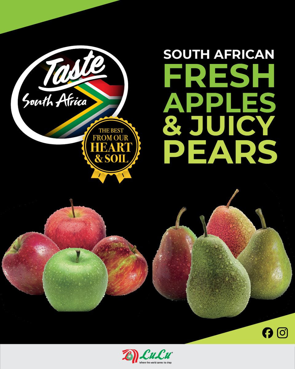 luluhypr's tweet photo. Crisp apples 🍎 or juicy pears? 🍐Get'em both 😉 Fresh from South Africa, enjoy the perfect crunch and juicy goodness in every bite. Shop now at #LuluUAE. #HappyAtLulu https://t.co/SGSj3mZk4K