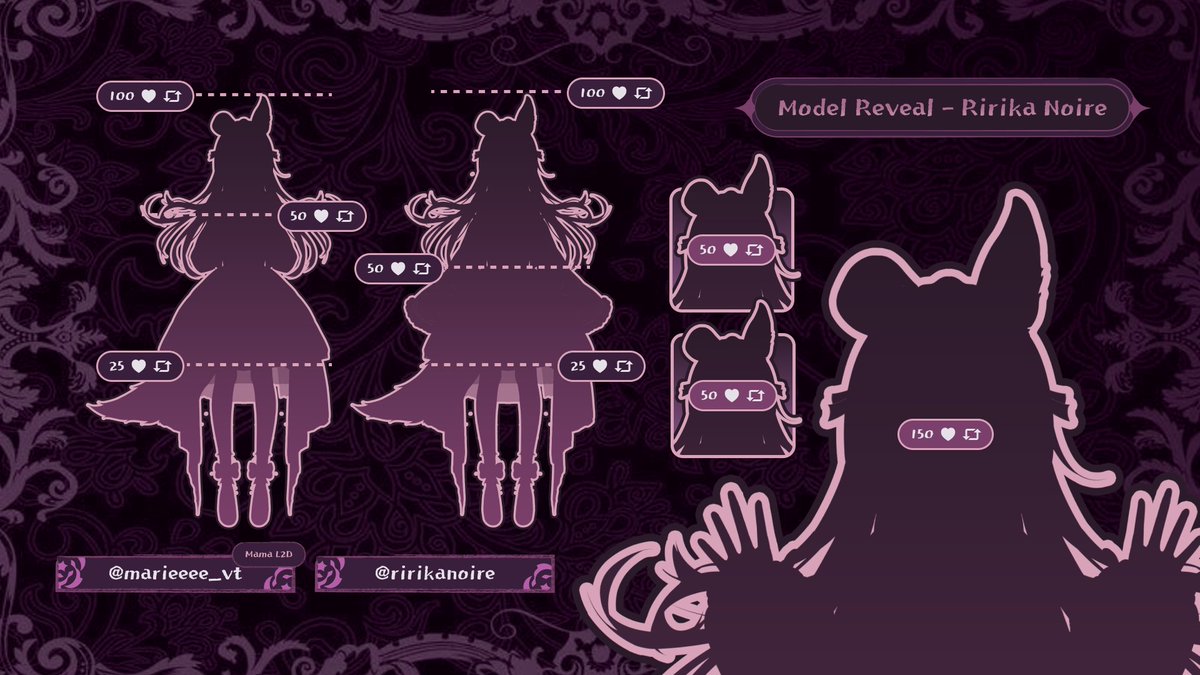 ririka_noire's tweet photo. ₊˚⊹♡
slowly revealing myself piece by piece… 🖤
will you help unlock Ririka Noire? ✧

every ♡ brings the reveal a little closer
(˶ᵔ ᵕ ᵔ˶)

Design Model Reveal by @/_koumaa (ig)

#VTuberID #ModelReveal https://t.co/zhrbha2ASB