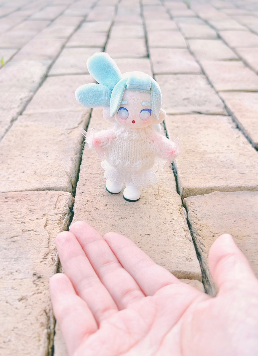 はいはい、ここに乗ってくださいね。 行きますよ～( 'o' *) ₃ ₃ #ぷにみお