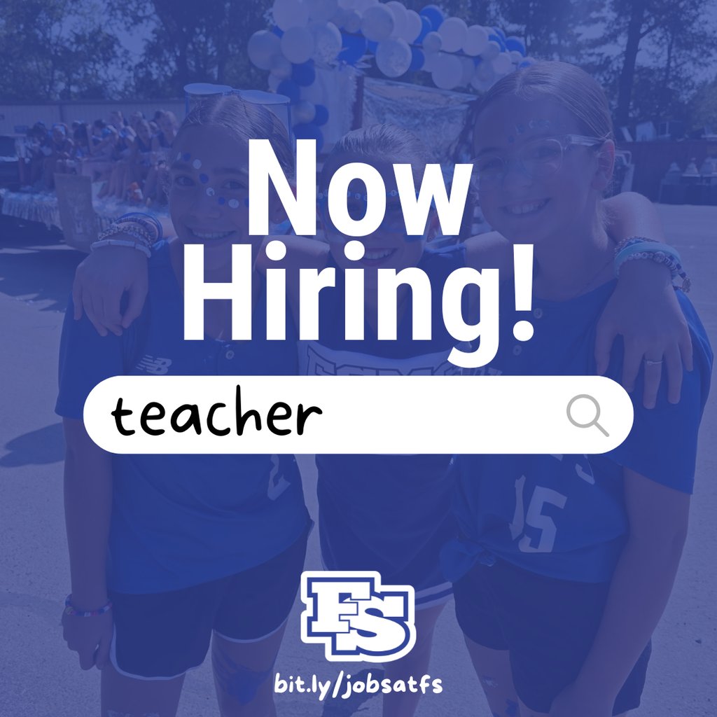 FS_Schools's tweet photo. 🏛️😼 Join the FS family @ FSMS📍We’re hiring a Social Studies Teacher for the 2026–2027 school year who’s ready to bring history and civics to life for middle school learners. 📥 Apply/View All FS Careers 🔗 https://t.co/EHEBLmmUKv #FSWildcats https://t.co/1c2g6qp9wt