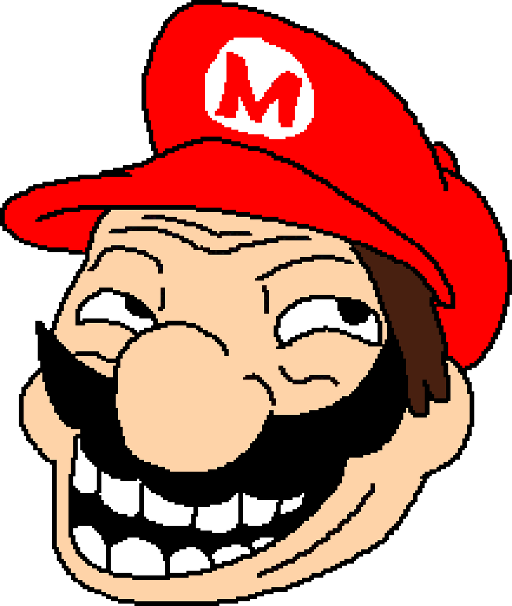 MarioMario7829's tweet photo. Remember the iconic Mario troll face that somehow made it's way into a meme since 2012/2013? I went ahead and remaster this image with smooth and cleaner color and upscale it in 4k. Feel free to use it. But please give me and the original creator "XXUnknownJoexX" credit. https://t.co/bNtZHWjv7H