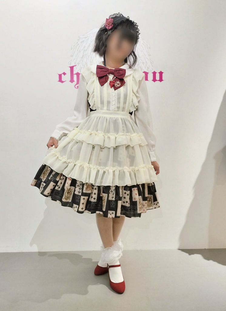 🎀Pina sweetcollection🎀 ・ティアードフリルエプロン （梨地