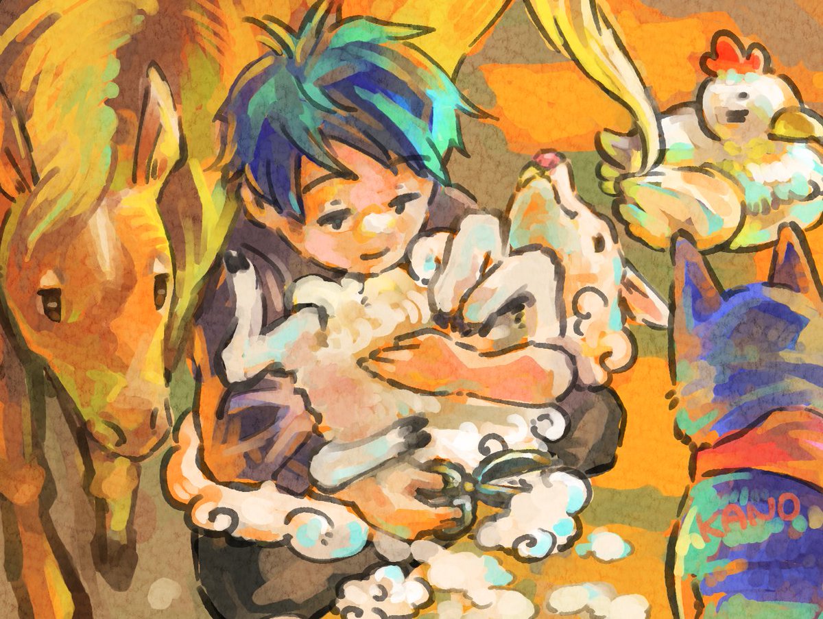 Kano_H8_work's tweet photo. StardewValley、���と羊と馬、犬、ニワトリ。

#StardewValley #イラスト https://t.co/OjJSXPq6Ub