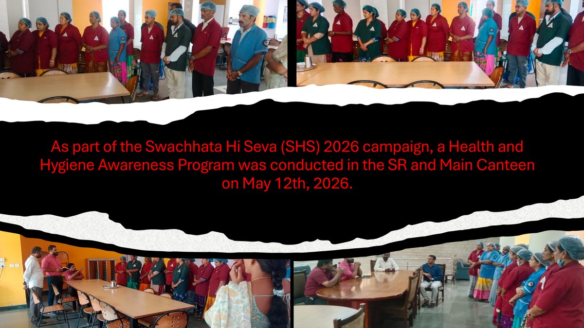 jncasr's tweet photo. #SwachhtaPakhwada: JNCASR's Office of Safety held a Health &amp; Hygiene Awareness Program on 12 May for 40 kitchen staff working in Students Hostel &amp; Staff Canteen, with talks by Mr M.R. Chandrashekhar &amp; Mr Arun Radhakrishnan on topics like health, safety and hygiene practices. https://t.co/NGGAJtpUAV