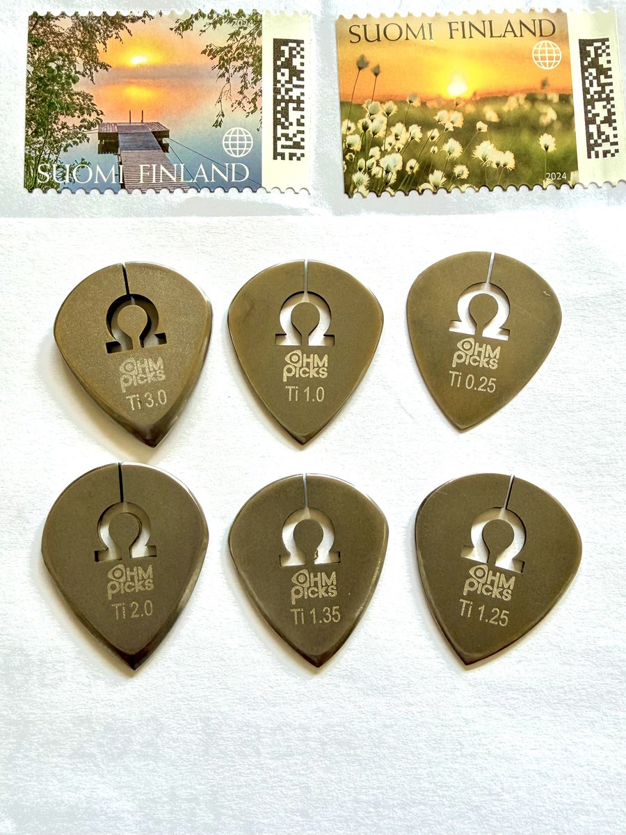 OHMPicks's tweet photo. フィンランド製チタンギターピックの
"OHM PICKS"は現在Jazzタイプ1mmのモデルがAmazonで購入可能。

近日、Jazz XLも発売開始。

また様々な厚みも作ること可能なので
気になるものがあればぜひ教えてください🎸
#ohmpicks #Finland https://t.co/M4jHTOOIe9