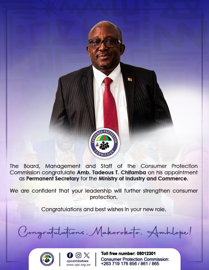 Consumer Protection Commission of Zimbabwe tweet media