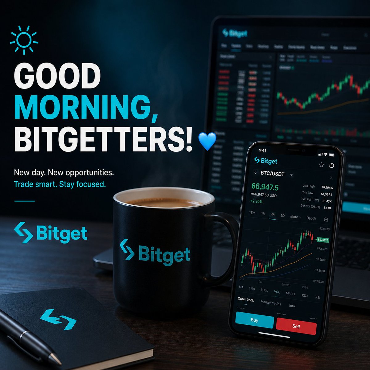 Zenitsuu2009's tweet photo. ☀️Good Morning Bitgetters 💙

Every morning brings new opportunities for us traders in the market 📈✨
Stay concentrated on what you’re doing 💡

A little step each day will take you far 💰

May everyone’s crypto portfolio be filled with green lights today 💙
#Bitget #Bitgetters https://t.co/qlymxDKIrT