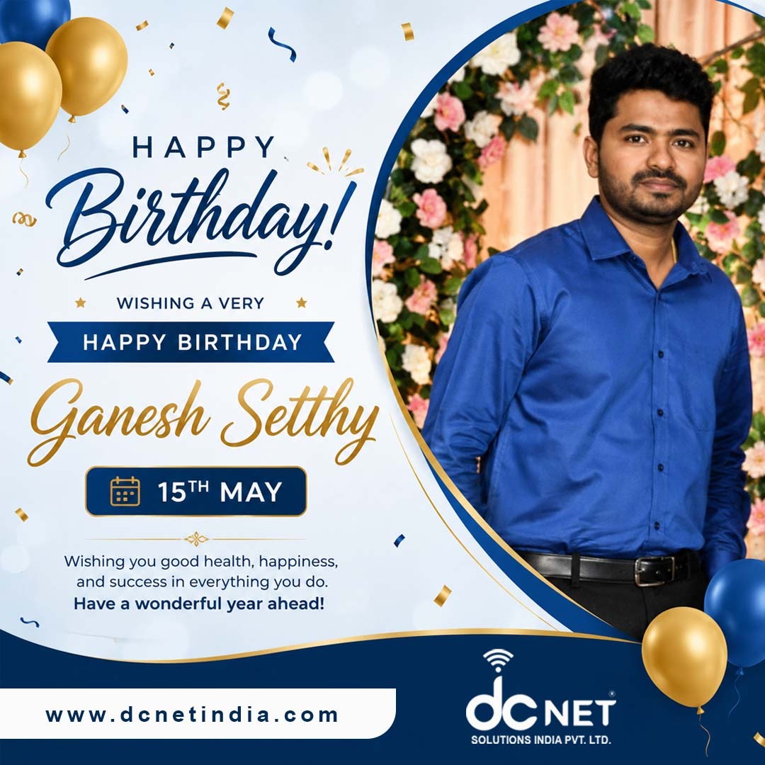 dcnetindia's tweet photo. 🌟 On behalf of the DCNet Family, we wish  𝐆𝐚𝐧𝐞𝐬𝐡 𝐒𝐞𝐭𝐭𝐲 a very Happy Birthday! 🎂✨
May your future grow brighter with each passing year, bringing you happiness, success, and endless achievements. 

#DCNETFamily #TeamDCNET #BirthdayCelebration #HappyBirthday https://t.co/NVX9V8YLkN