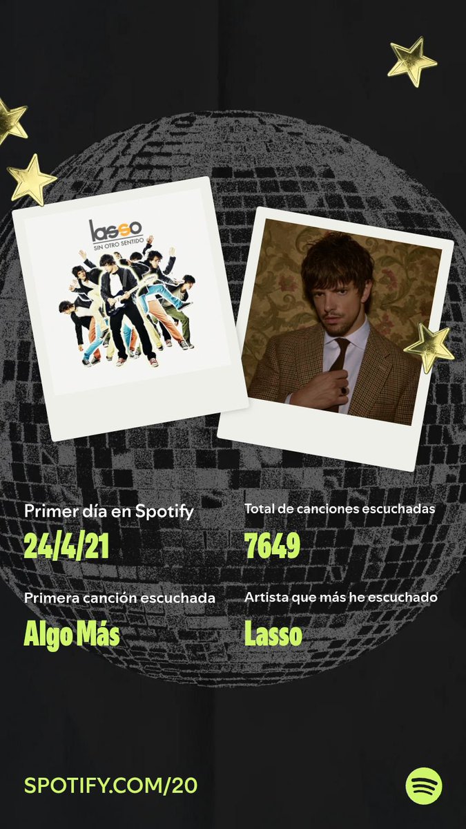 harugrizz's tweet photo. Obvio que me saldría @LassoMusica como mi artista más escuchado, pero no recordaba que la primera canción sería la de él 😅 y más esa 🫠 https://t.co/I3fZwHbNnX