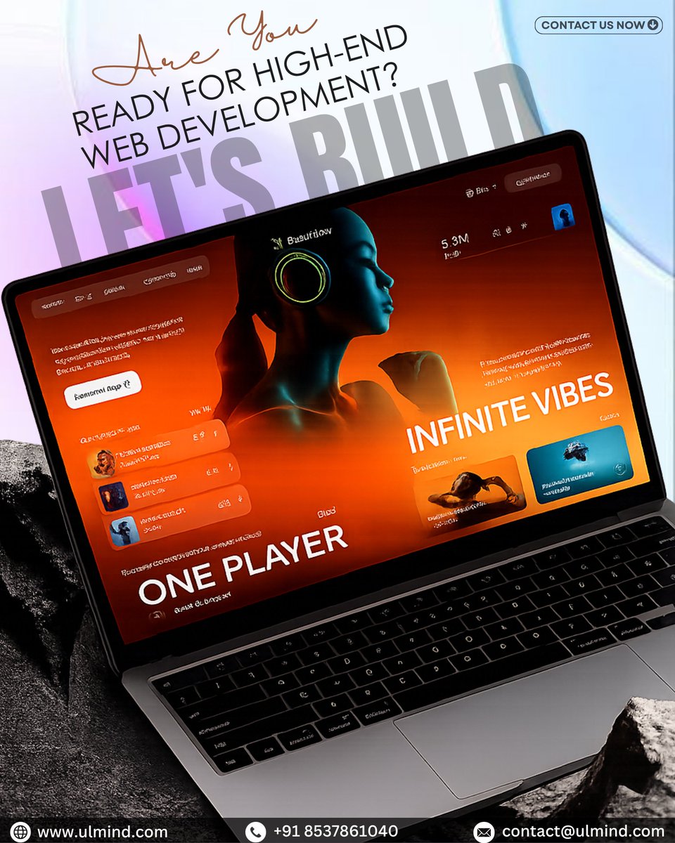ULMINDOfficial's tweet photo. 💻 Ready for high-end web development? 🚀
At ULMIND, we create fast, modern & premium web experiences that help brands grow online. ✨
✅ Stunning UI/UX
✅ Responsive Design
✅ High Performance
✅ Secure & Scalable
🌐 https://t.co/JYn484bRRS
#WebDevelopment #UIUX #ULMIND https://t.co/KNDQNvs6ky