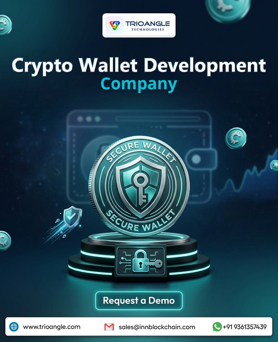 Trioangle's tweet photo. Users want crypto wallets that are secure and simple. Partner with an expert crypto wallet development company to build safe, scalable, and user-friendly wallet solutions.🚀

🔗:https://t.co/LYpLY9nHaT

#CryptoWallet  #Web3 #CryptoSecurity #WalletDevelopment #CryptoStartup https://t.co/uqRwzLVEbI