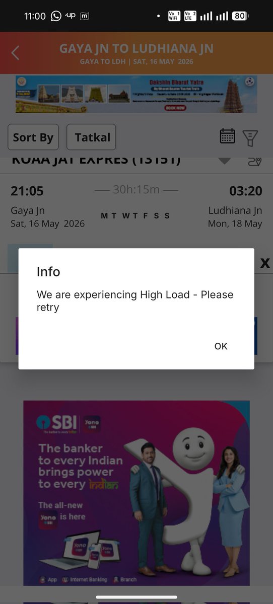 bantee_bro's tweet photo. Worst tatkal ticket booking system ever.
This is your high-tech ticket booking system Mr. Rail minister @AshwiniVaishnaw 
@RailMinIndia https://t.co/63MnZsVDJj