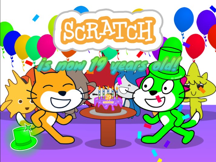 ReallySopa's tweet photo. Today, Scratch is now officially 19 years old. Happy Birthday Scratch! 🥳🎉🎊

#Scratch #Birthday #Anniversary @scratch https://t.co/90h4DV4NQJ