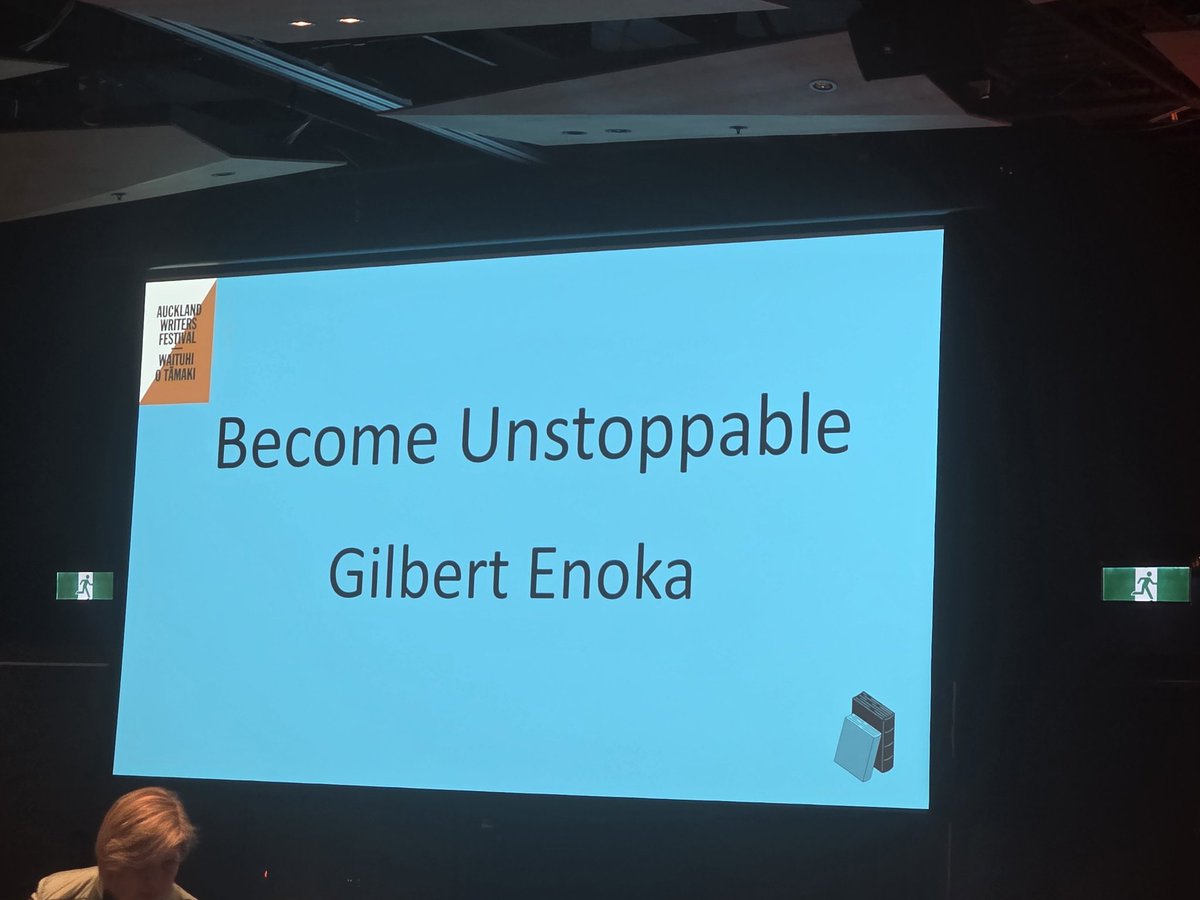 eMPOWERedNZ's tweet photo. The legend, Gilbert Enoka, sharing his journey #AWF26 @AklWritersFest #AotearoaAuthor #Leadership #ProfReading #41 https://t.co/qsEtbt5M6e