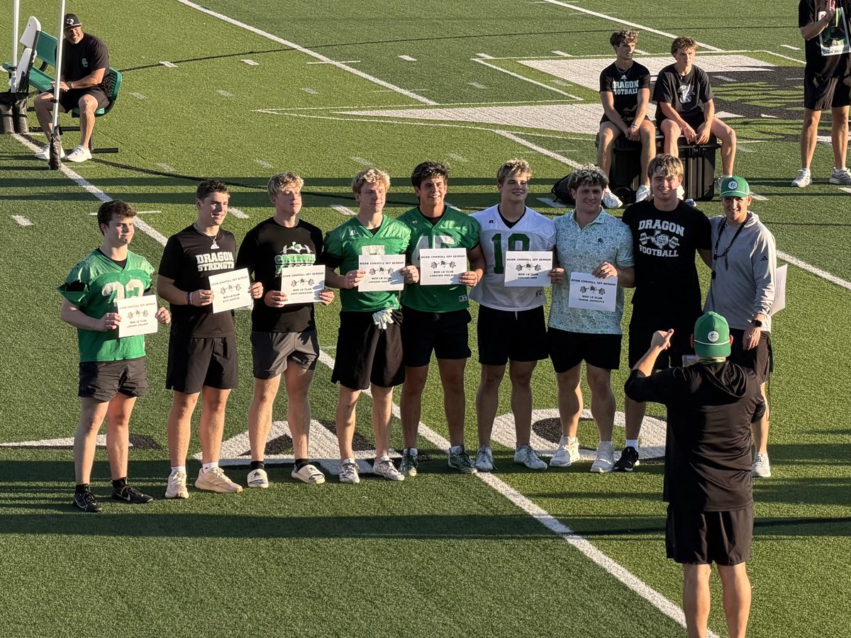 BryanCalvert3's tweet photo. Proud of Jordan for finishing spring ball as a part of the “900 Pound Club” &amp; for his team being the Off Season Champions! Can’t wait for fall! 💚🖤🐉🏈 @beccacalvert4 https://t.co/SJZs18XW1u