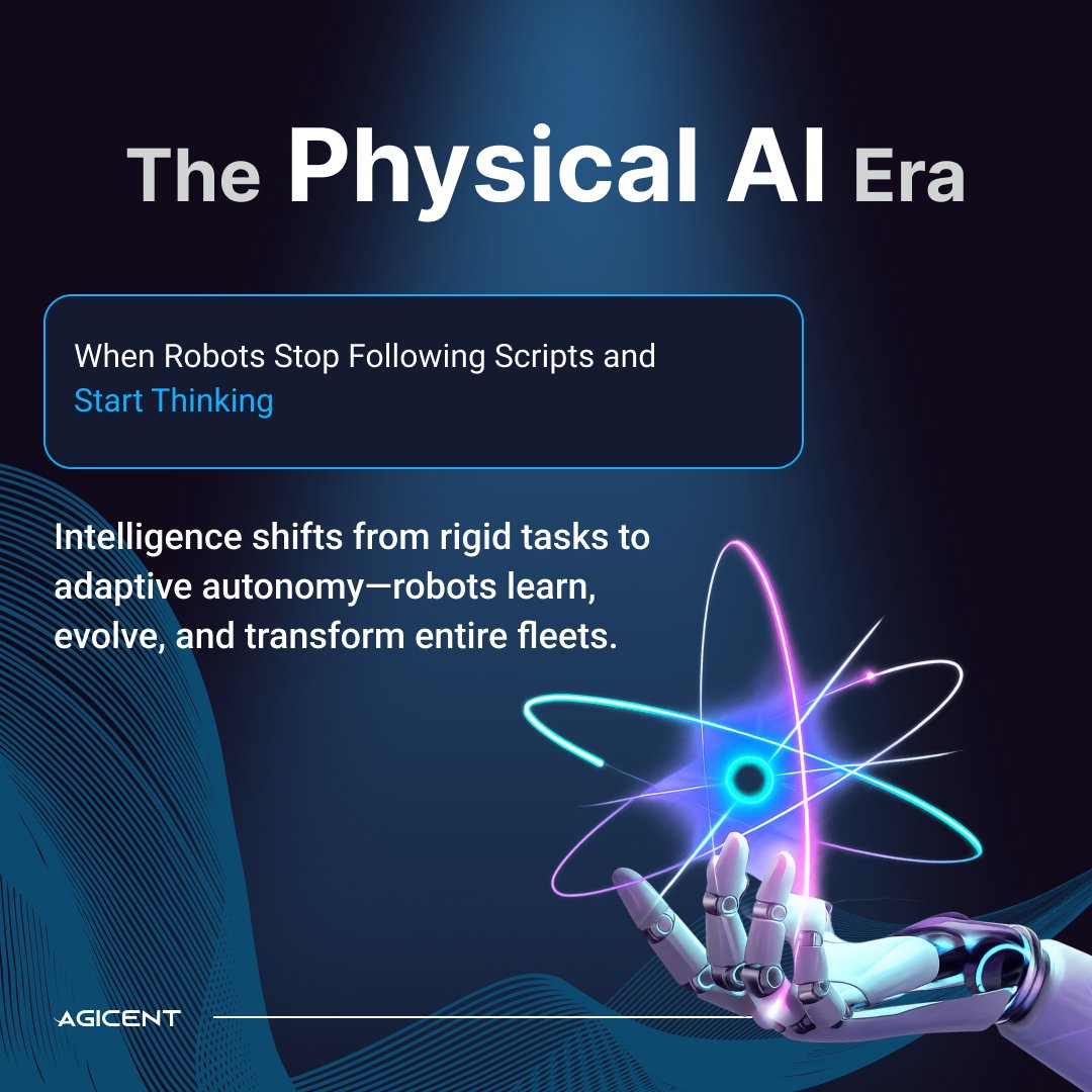 iPhoneDevChamps's tweet photo. Physical AI is no longer the future—it’s the priority. 🤖⚡
67% of executives see it as a game-changing shift shaping the next era of innovation, automation, and business growth.
.
.
.
#PhysicalAI #AIInnovation #FutureOfTech #Automation #BusinessTransformation #Agicent https://t.co/qUH7AutlTJ