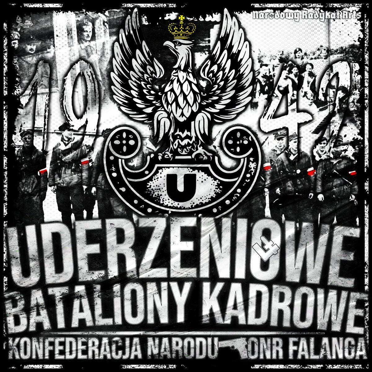 NaRaArts14's tweet photo. 📅 Wiosną 1942 r. powstały Uderzeniowe Bataliony Kadrowe - formacja zbrojna Konfederacji Narodu wywodząca się z ONR Falanga. UBK tworzono jako oddziały szturmowe przygotowane do otwartej, ofensywnej walki z Niemcami. W 1943 r. część batalionów scalono z AK. https://t.co/fBrqYbMV9n