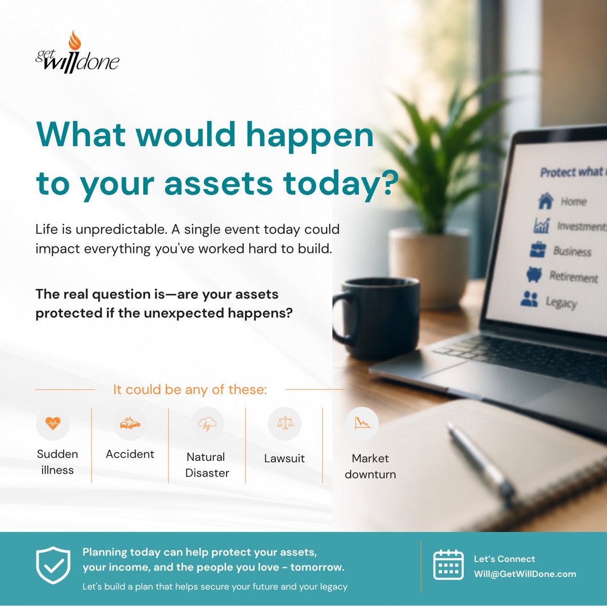 getwilldone's tweet photo. What happens to your assets if life changes tomorrow?

Most people build wealth for their family but never plan what happens next. Without a clear will, loved ones can face confusion, disputes, and legal complications.

Protect your legacy with @GetWillDone ✨

#WillPlanning https://t.co/FPdOyFCsmX