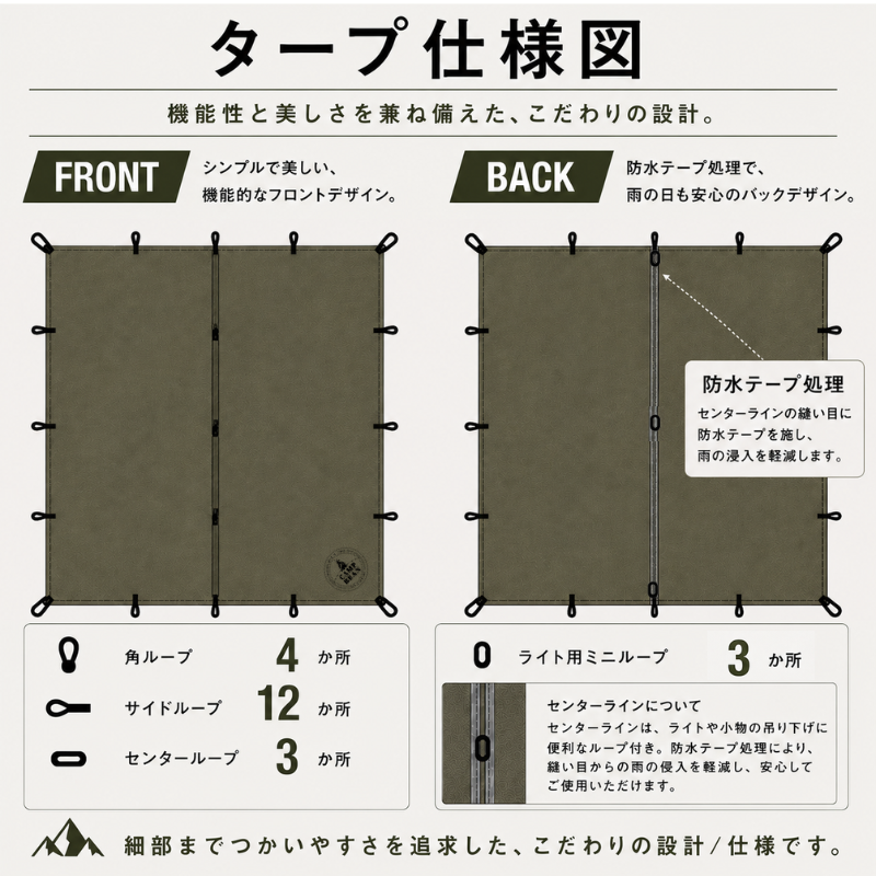 CAMPLUS_outdoor's tweet photo. BEAN TC TARP 3x3

5/21 いよいよ先行予約スタートします😃

軽量で扱いやすいのに、しっかり防水性も確保。 
キャンプ場オーナーびーんさんの「現場で本当に使いやすい」を詰め込んだ、こだわりのTCタープです。
張り方次第で、空間を自由に変えられる一枚。 
焚き火キャンプにもぜひ👍

【先行予約期間】 5/21(木)18:00〜5/27(水)23:59

【先行予約特典】
① CAMP BEAN受け取り特典 キャンプ場で受け取り可能な方は、WEB通常価格より1500円OFF！ （一般発売後のキャンプ場販売価格と同等になります）
② BEAN×CAMPLUS オリジナルカラビナプレゼント🎁

一般発売は6月中旬頃を予定しています。 
先行予約特典が付くのは今回のみとなります☺

【楽天】  https://t.co/6M6GsXff8w
【Yahoo!ショッピング】  https://t.co/6jnUpkiP9K

数量に限りがありますので、気になる方はぜひお早めに🙏　#拡散希望

@campbean_jp