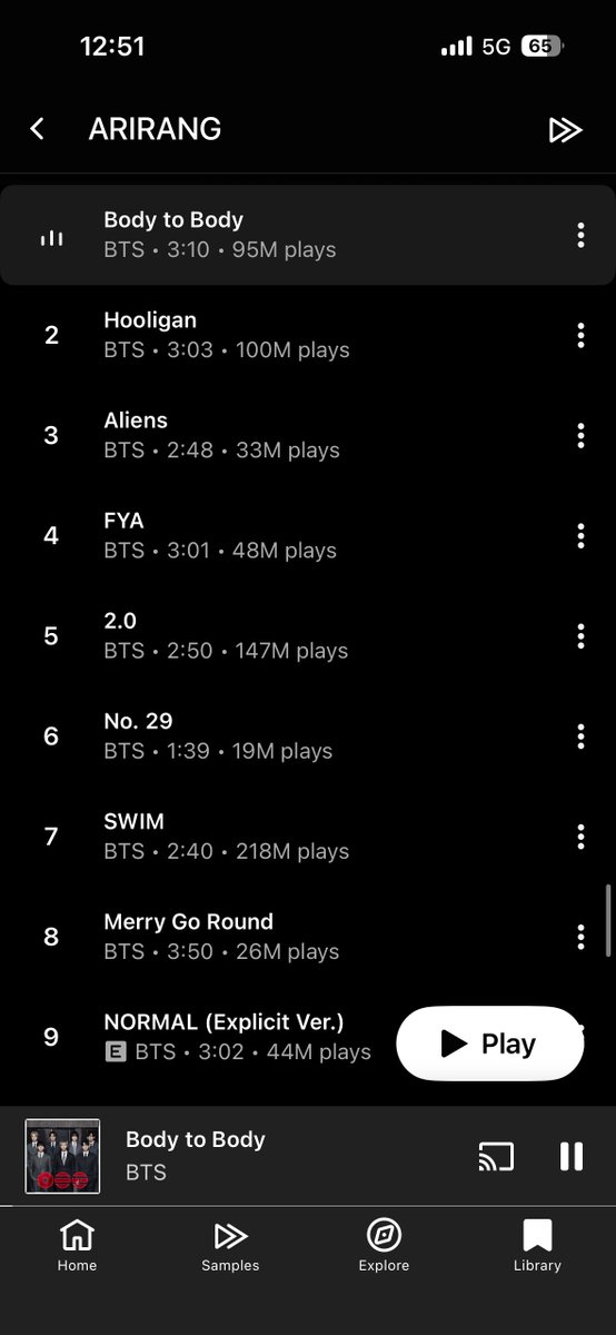 𝟭𝟯% ‎☆ SWIM 1HOT100 💜 ARIRANG ALOTY tweet media
